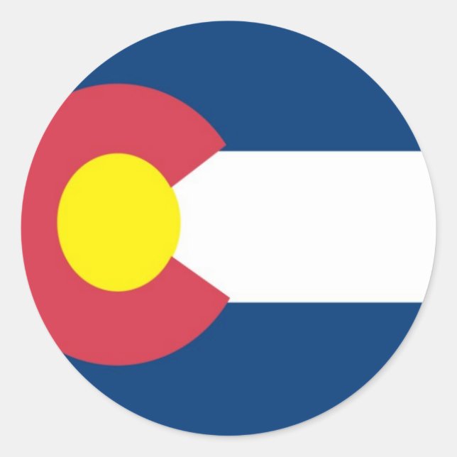 Colorado State Flag Classic Round Sticker (Front)