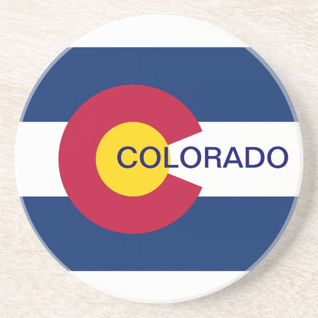 Colorado State Flag Coaster (Front)