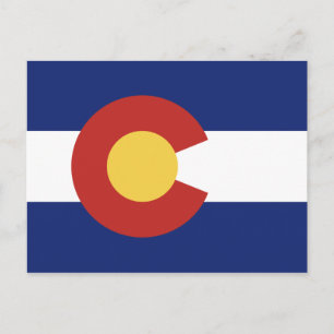 Colorado state flag custom postcards
