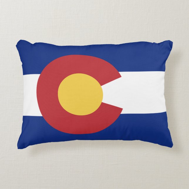 Colorado State Flag Decorative Cushion (Front)