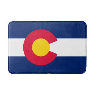 Colorado State Flag Design Bath Mat
