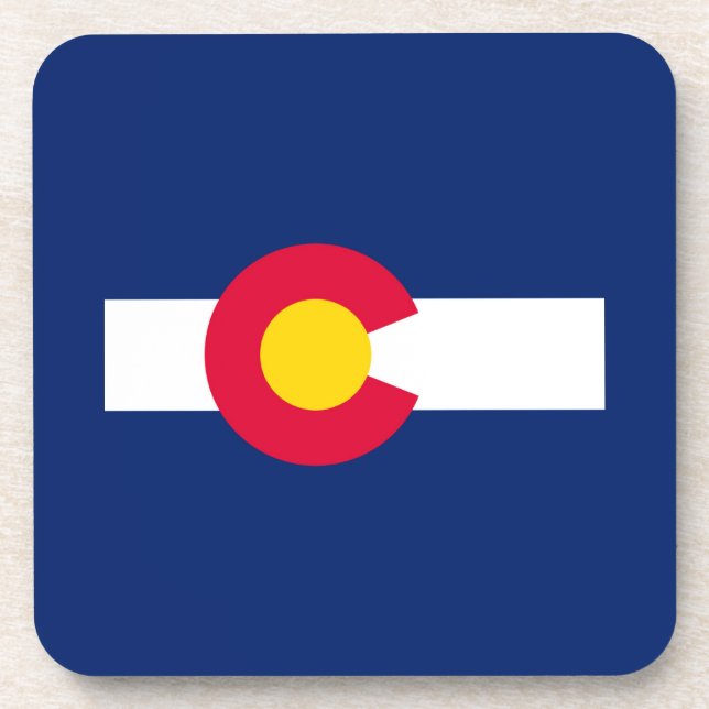 Colorado State Flag Design Coaster (Front)