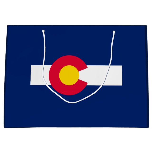 Colorado State Flag Design Large Gift Bag (Front)