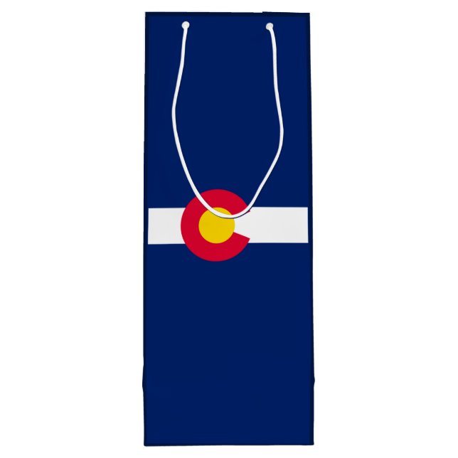 Colorado State Flag Design Wine Gift Bag (Back)
