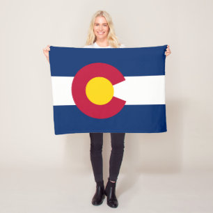 Colorado State Flag Fleece Blanket