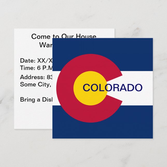 Colorado State Flag Invitation (Front/Back)
