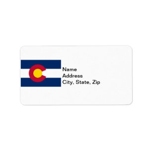 Colorado State Flag Label