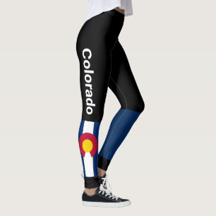 Colorado State Flag Leggings Running Pants