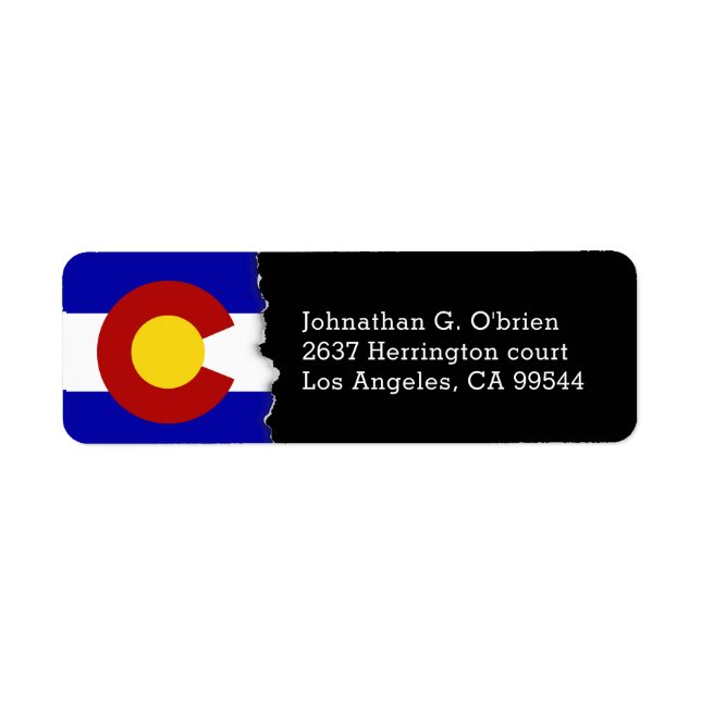 Colorado State Flag Personalised (Front)