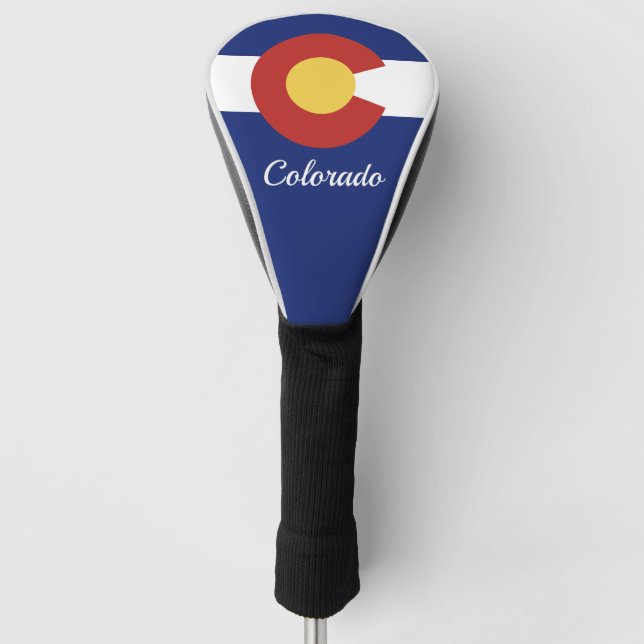 Colorado state flag personalised golf driver cover (Front)