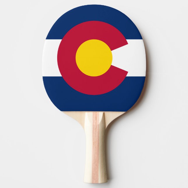 Colorado State Flag Ping Pong Paddle (Front)
