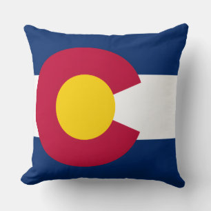 Colorado State Flag Repeating Pattern Cushion
