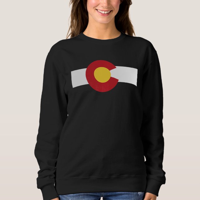 Colorado State Flag  Rocky Mountain Sweatshirt (Front)