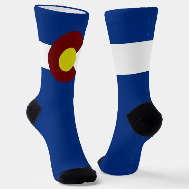 Colorado State flag Socks (Angled)