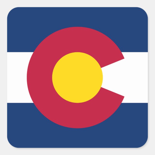 Colorado State Flag Square Sticker (Front)