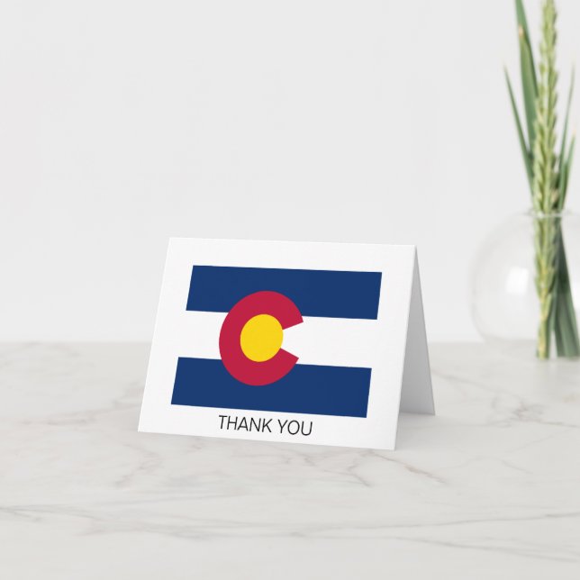 Colorado State Flag Thank You Card (Front)