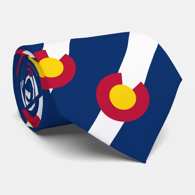 Colorado State Flag Tie (Rolled)