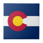 Colorado State Flag Tile<br><div class="desc">Patriotic Colorado state flag.</div>