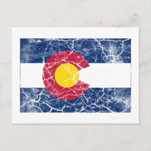 Colorado State Flag Vintage Postcard