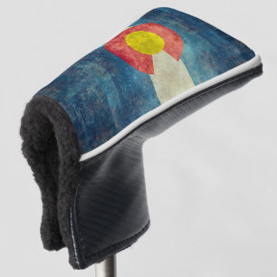 Colorado State flag with vintage retro grungy look Golf Head Cover