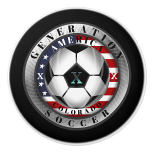 Colorado State Generation X American Soccer Ceramic Knob