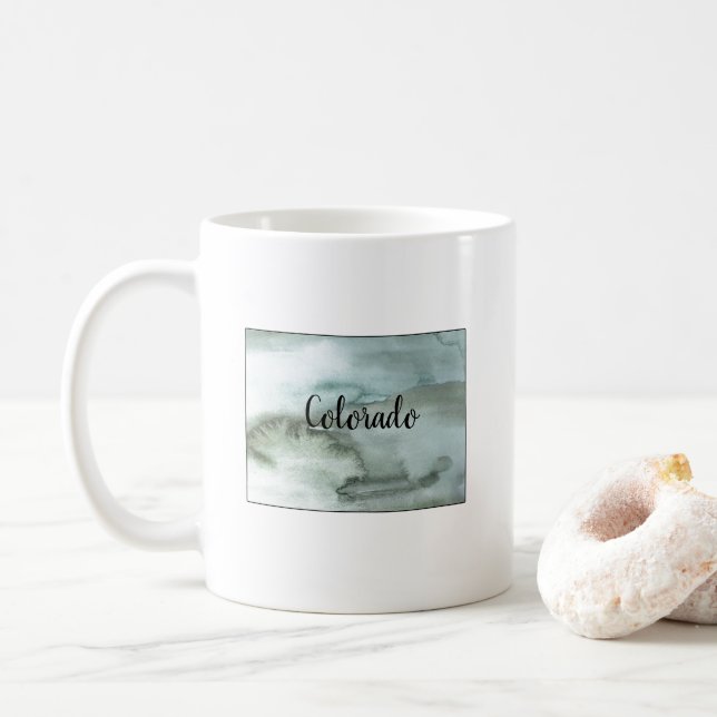 Colorado State Illustration Coffee Mug (With Donut)