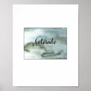 Colorado State Illustration Painting Poster