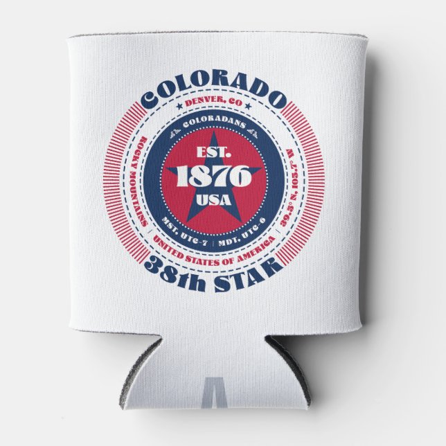 Colorado State Pride Monogram Cooler (Front)
