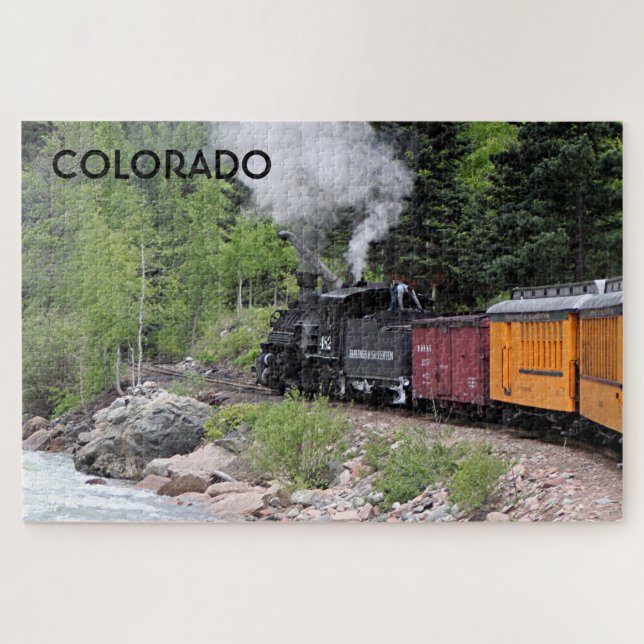 Colorado: Steam train & river Jigsaw Puzzle (Horizontal)