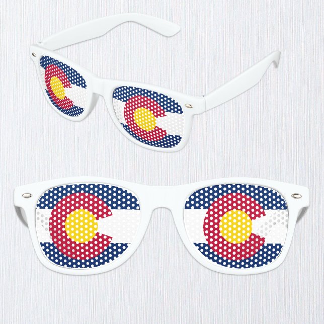 Colorado Sunglasses, Party Shades, Colorado flag Retro Sunglasses (Creator Uploaded)
