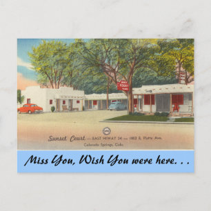 Colorado, Sunset Court Postcard