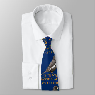 Colorado Territory Bird The Lark Bunting Tie