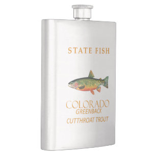 Colorado Territory Fish The Greenback Trout Hip Flask