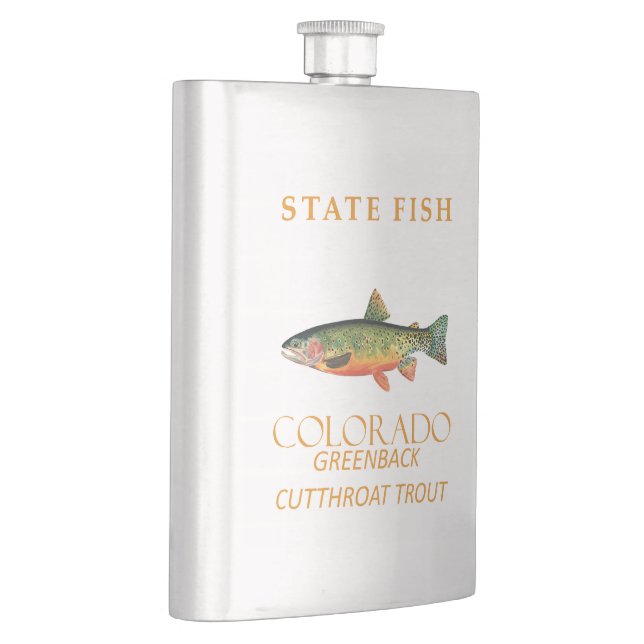 Colorado Territory Fish The Greenback Trout Hip Flask (Right)