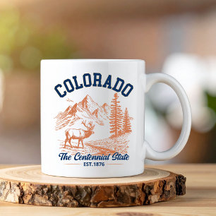 Colorado The Centennial State Deer & Mountain Coffee Mug