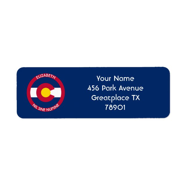 Colorado The Centennial State Personalised Flag (Front)