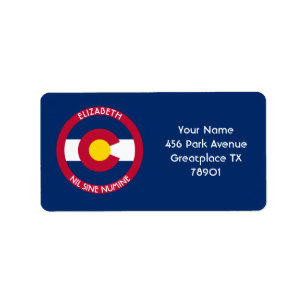 Colorado The Centennial State Personalised Flag Label