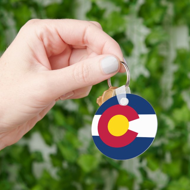 Colorado: The Centennial US State Flag Key Ring (Hand)