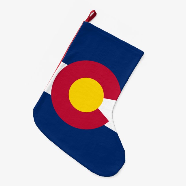 Colorado: The Centennial US State Flag Large Christmas Stocking (Front (Hanging))