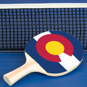 Colorado: The Centennial US State Flag Ping Pong Paddle