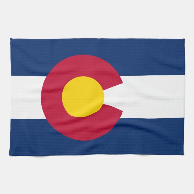 Colorado: The Centennial US State Flag Tea Towel (Horizontal)