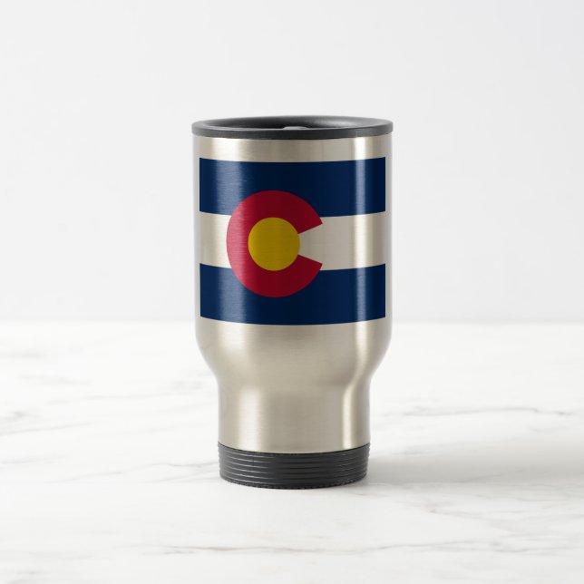 Colorado: The Centennial US State Flag Travel Mug (Center)