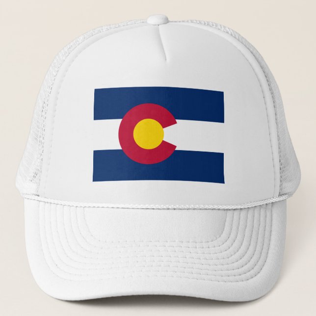 Colorado: The Centennial US State Flag Trucker Hat (Front)