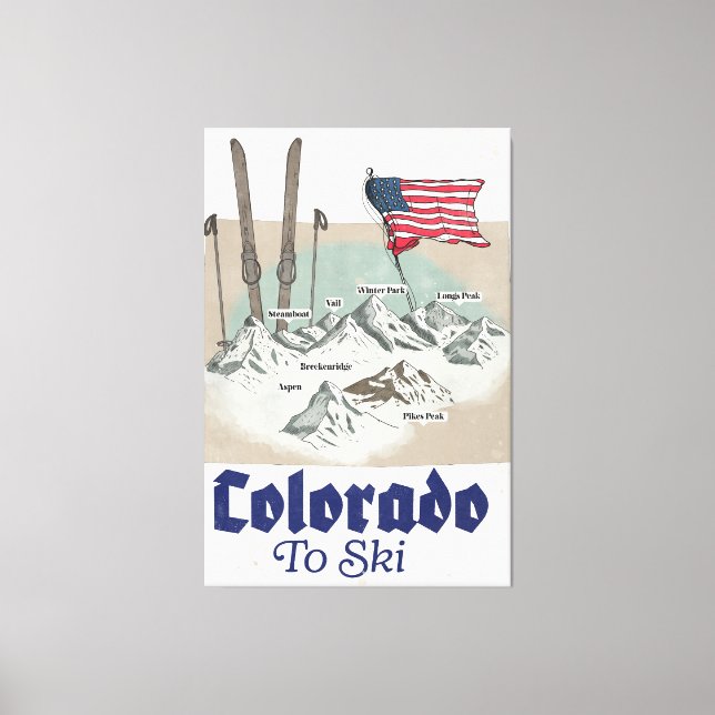 Colorado to Ski Canvas Print (Front)