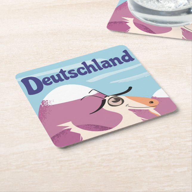 Colorado To Ski! Square Paper Coaster (Angled)