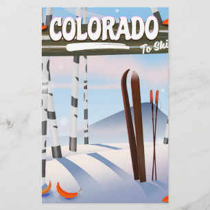 Colorado To Ski! Stationery