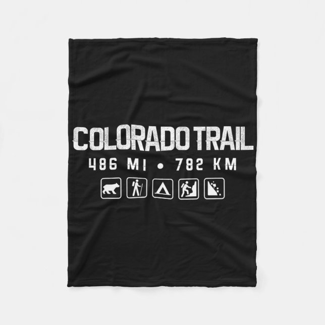 Colorado Trail Hiking  Fleece Blanket (Front)