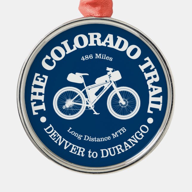Colorado Trail (MTB) Metal Tree Decoration (Front)