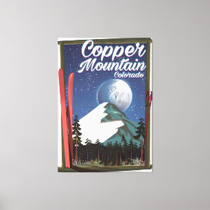 Colorado travel poster Copper Mountain Canvas Print
