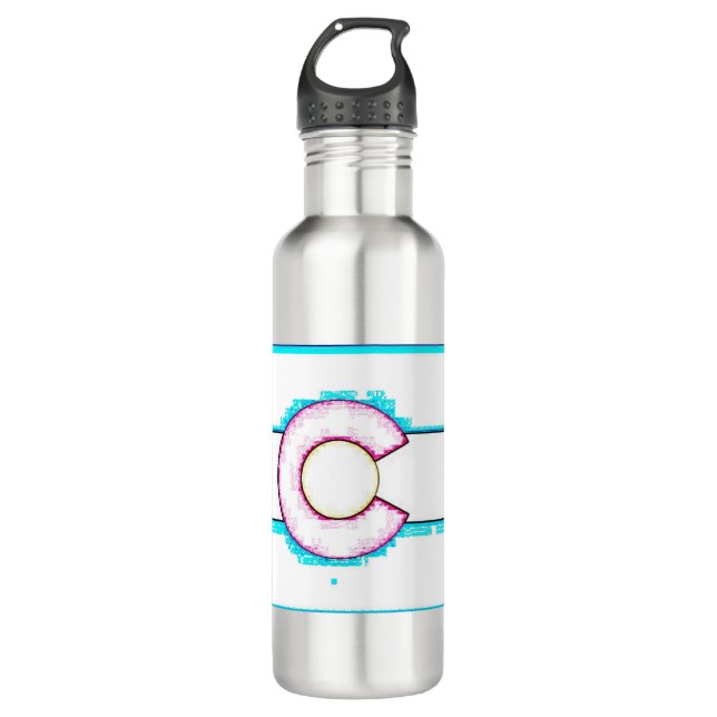 Colorado unique flag 710 ml water bottle (Front)